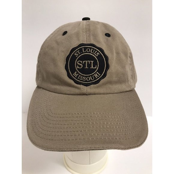 STL St Louis Missouri Tan Brown Adjustable Hat - Picture 1 of 7